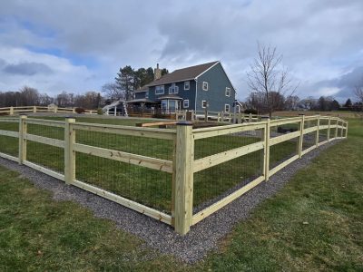 Compressed Professional Wood Fence Installation Project