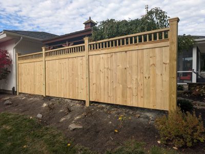 Compressed Wood Privacy Fence Installation Project