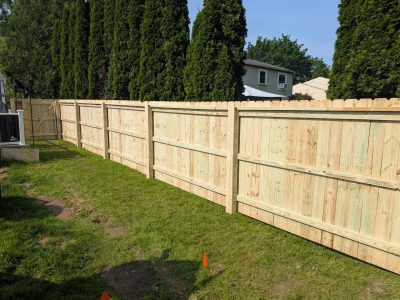Compressed Wooden Fence Installation Project
